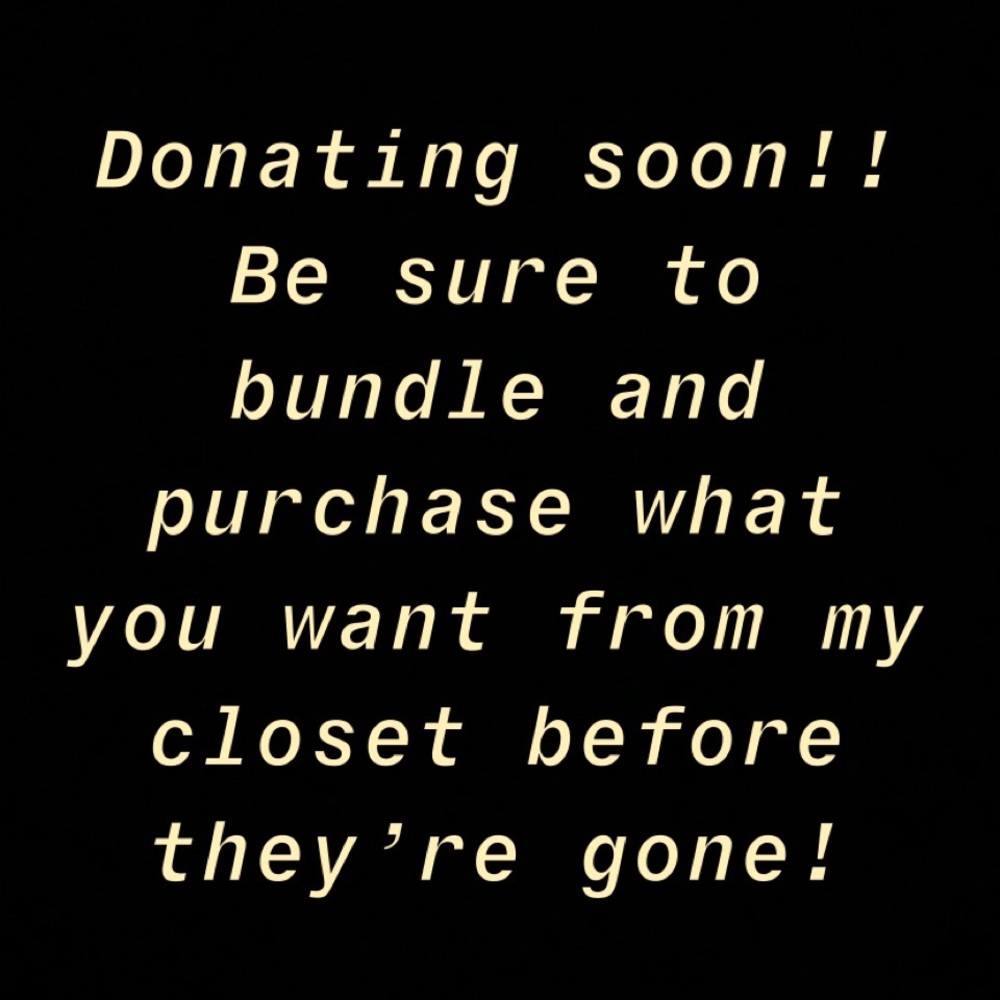 I will be donating these items soon!